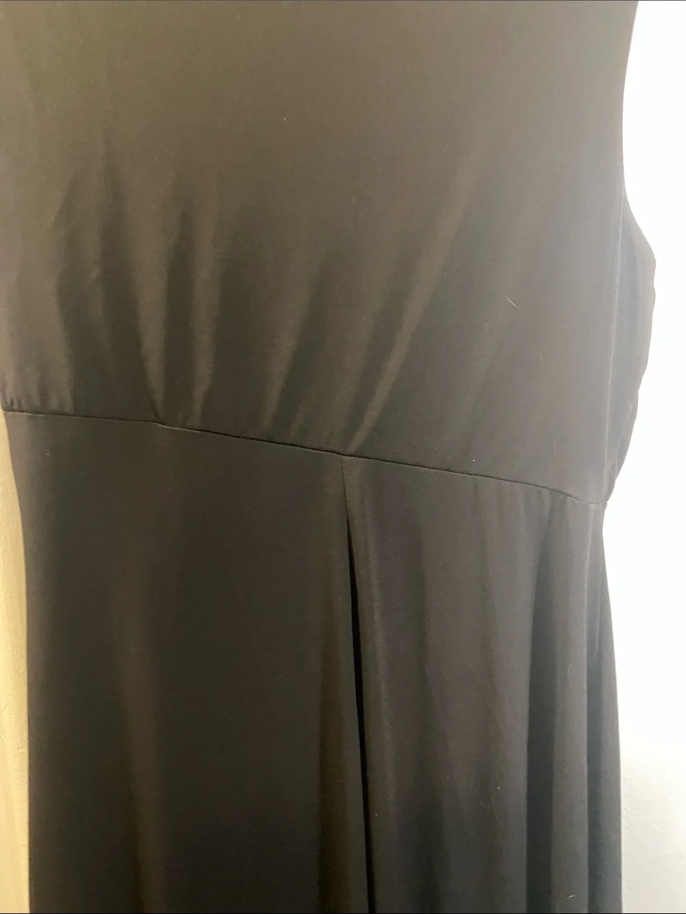 Enfocus Studio Black Sleeveless Draped Knot-Detail Sheath Dress